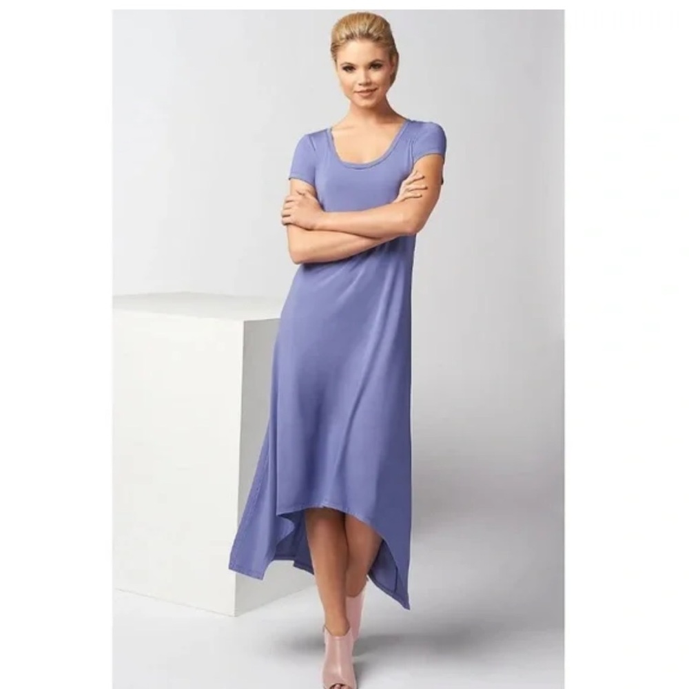 H by Halston Plus Size T-Shirt High-Low Dress
